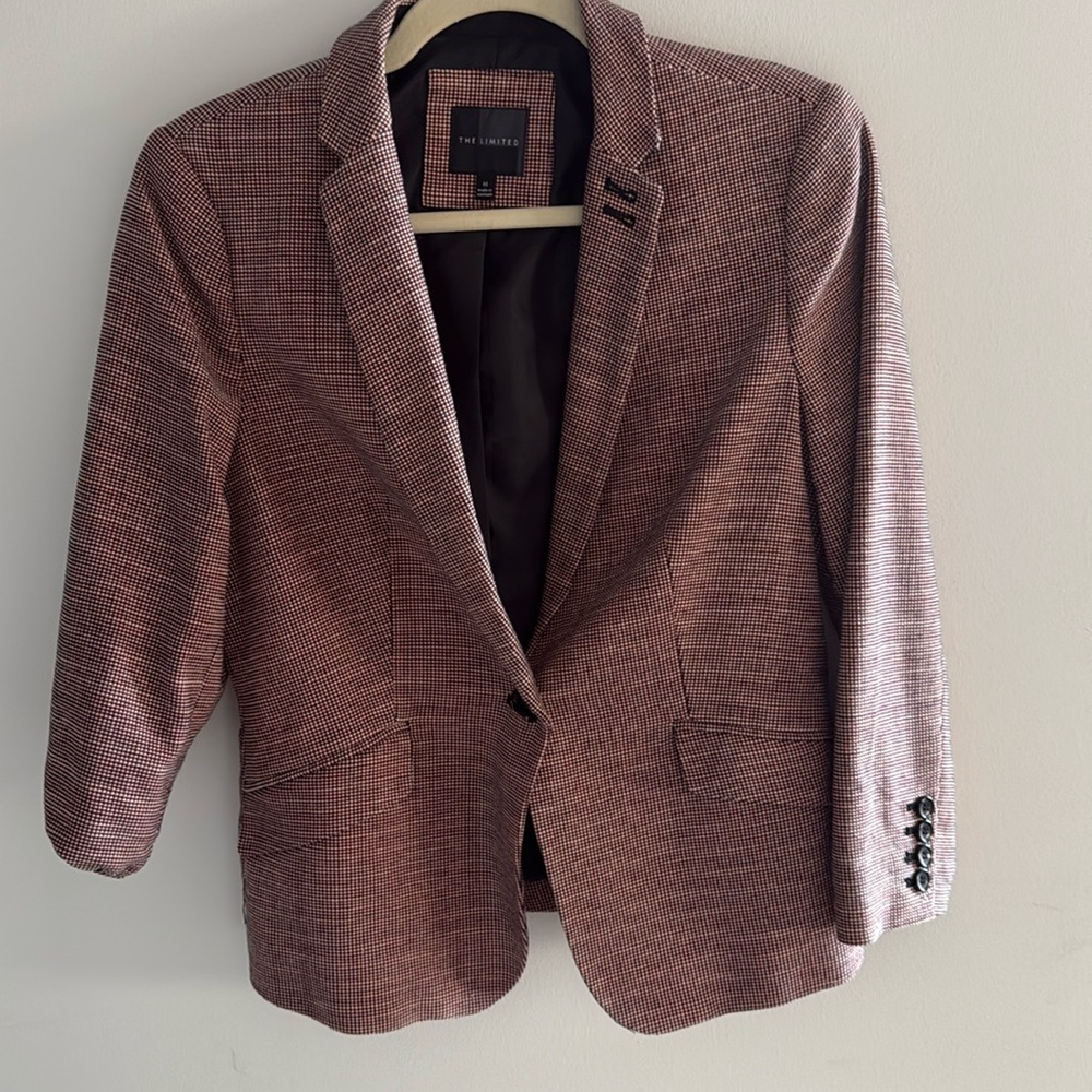 Red houndstooth blazer - never worn